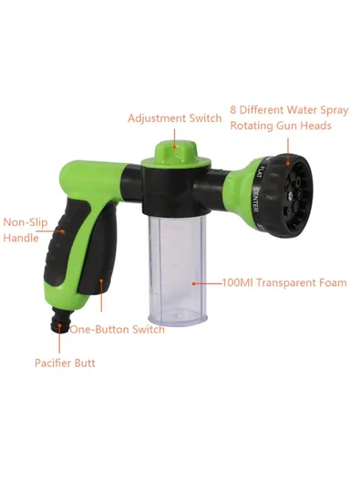 100ml Multi-Functional Water Gun Liquid-Filled High-Pressure Hand Sprayer for Washing Car Watering Lawn - Yellow