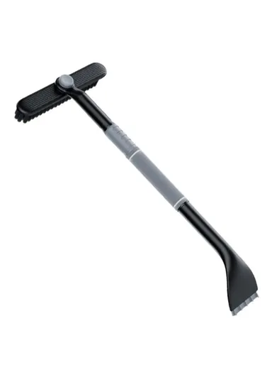 Detachable 3-in-1 Snow Brush Ice Shovel Telescopic Rod Snow Removal Tool Set for Car Windscreen - Grey