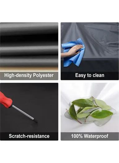 Waterproof Outdoor Car Cover for Sedan SUV Hatchback, UV Protection Cover with Reflective Strips - Black &amp; Silver / XXL