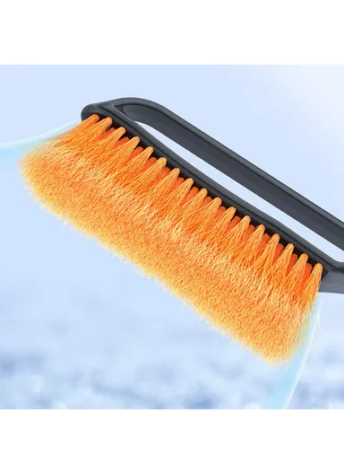 Winter Car Windshield Snow Scraper Brush Detachable Dual Head Snow Ice Removal Shovel - Orange