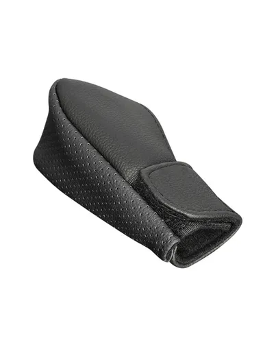 PU Leather Car Shift Knob Stick Cover Breathable Anti-skid Car Gear Shifter Cover - Black