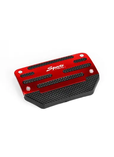 2PCS Universal Car Vehicle Accelerator Brake Non-Slip Rest Pedal Cover Car Replacement Accessories (Automatic Control) - Red