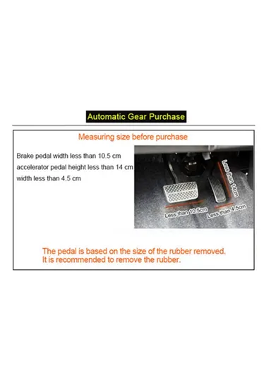 2PCS Universal Car Vehicle Accelerator Brake Non-Slip Rest Pedal Cover Car Replacement Accessories (Automatic Control) - Red