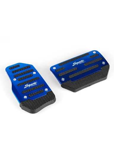 2PCS Universal Car Vehicle Accelerator Brake Non-Slip Rest Pedal Cover Car Replacement Accessories (Automatic Control) - Blue