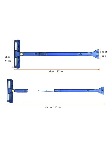 Multifunctional Snow Ice Removal Tool Set, Telescopic Pole Ice Shovel Kit B15