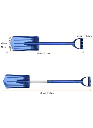 Multifunctional Snow Ice Removal Tool Set, Telescopic Pole Ice Shovel Kit B15