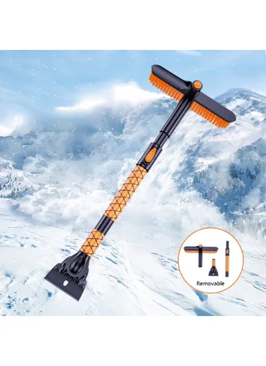 Winter Extendable Detachable Dual Head Snow Removal Shovel Car Windshield Snow Scraper Brush