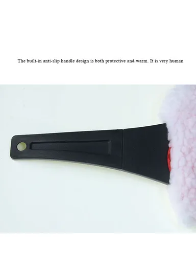Warm Fleece Gloves Ice Scraper Gloves Winter ABS+PS Cleaning Snow Shovel for Car Windshields &amp; Windows - Dark Blue