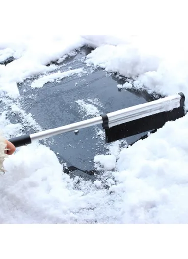 Winter Telescopic Dual Head Snow Shovel Brush, Car Windshield Snow Removal Tool SD-X009