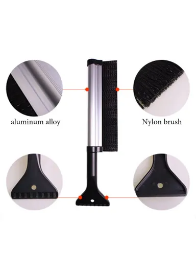 Winter Telescopic Dual Head Snow Shovel Brush, Car Windshield Snow Removal Tool SD-X009