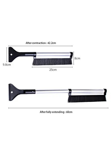 Winter Telescopic Dual Head Snow Shovel Brush, Car Windshield Snow Removal Tool SD-X009