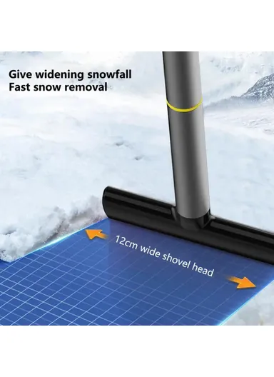 TPU+Aluminum Alloy 2-in-1 Car Window Double-sided Snow Removal Shovel Tire Gravel Cleaning Tool