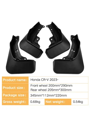 4-Pcs Car Front &amp; Rear Mudguard Fender Set for Honda CRV 2023 Mudflaps Mud Flaps Auto Accessories