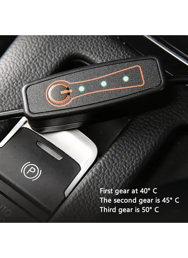 USB Heating Pad for Car 3 Temperature Car Seat Cover Cushion - Black