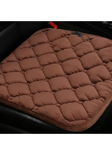 USB 5V Car Heating Cushion Winter Non-Slip Seat Cover Warmer with Touch Switch - Black