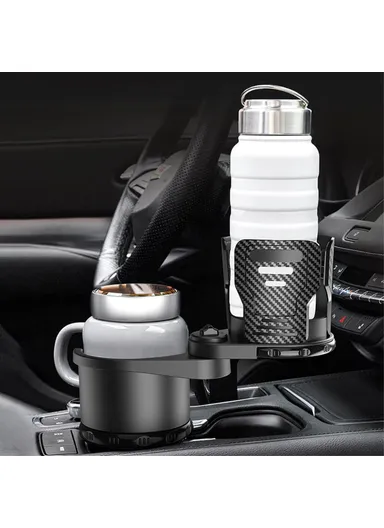 2-Layer Car Water Cup Holder Car Seat Multifunctional Adjustable Water Cup Drink Holder - Large
