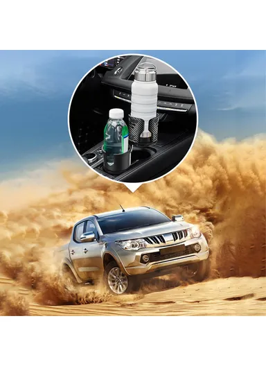 Multifunctional Car Water Cup Holder Car Seat Up Layer Stretchable Water Cup Drink Holder - Small