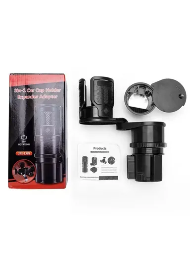 3-in-1 Multifunctional Car Water Cup Holder with Removable Ashtray Anti-Slip Adjustable Car Cup Drink Holder Expander Adapter