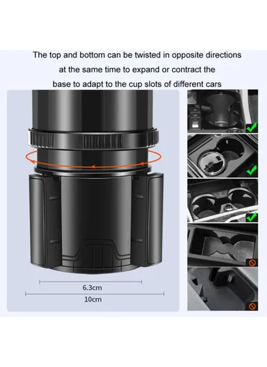 3-in-1 Multifunctional Car Water Cup Holder with Removable Ashtray Anti-Slip Adjustable Car Cup Drink Holder Expander Adapter