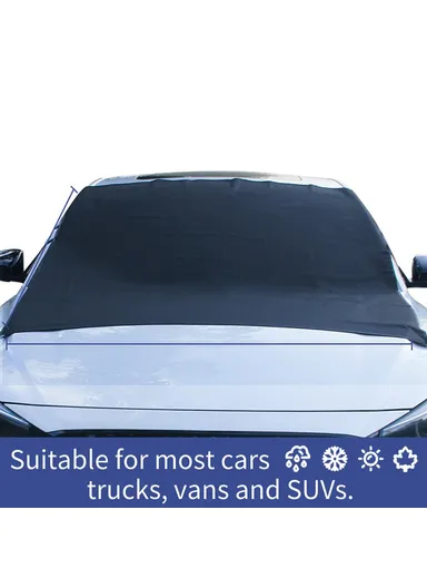 190x107cm 600D Oxford Cloth Thicken Car Front Windshield Waterproof Cover Windscreen Ice Snow Cover