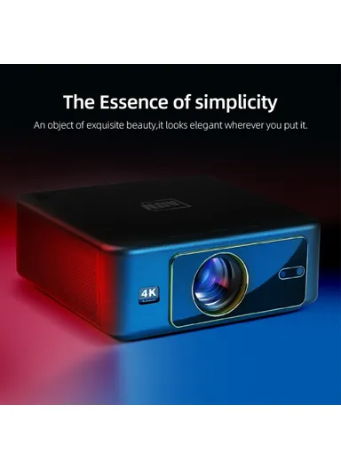 Android 12 Projector Auto Focus, 3D Mini Theater Full HD 1080P, LED 4K Video Projector U002 - EU Plug