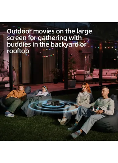 Android 12 Projector Auto Focus, 3D Mini Theater Full HD 1080P, LED 4K Video Projector U002 - EU Plug