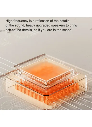 RGB Lighting Outdoor Mini Bluetooth-Compatible Karaoke Speaker with 2 Microphones Y15 - White