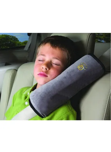 Comfortable Suede Shoulder Pad Car Seat Belt Cushion for Kids Children - Grey