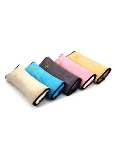 Comfortable Suede Shoulder Pad Car Seat Belt Cushion for Kids Children - Grey