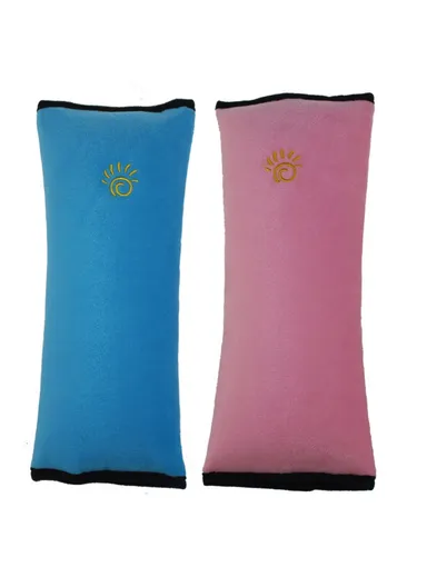 Comfortable Suede Shoulder Pad Car Seat Belt Cushion for Kids Children - Pink