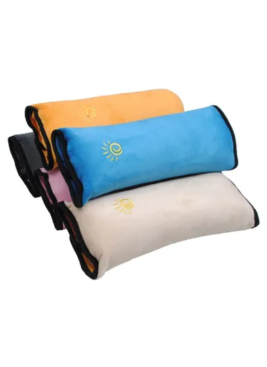 Comfortable Suede Shoulder Pad Car Seat Belt Cushion for Kids Children - Pink