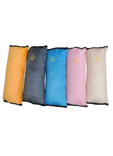 Comfortable Suede Shoulder Pad Car Seat Belt Cushion for Kids Children - Pink
