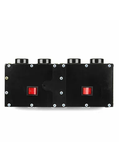 500W 12V Car Defroster Defogger with Dual Switch, 4 Holes Heater Fan for Travel Camping Glass Defogging