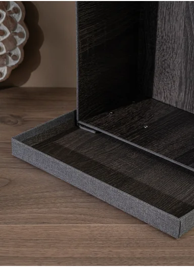 Multifunctional Foldable Fabric Storage Box With Lid - Reinforced, Extra Large and Stable Grey 33 x 40 x 17 cm