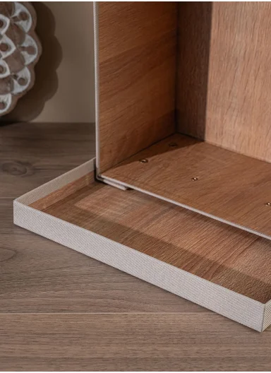 Multifunctional Foldable Fabric Storage Box With Lid - Reinforced, Extra Large and Stable Beige 26.5 x 31.5 x 14.5 cm