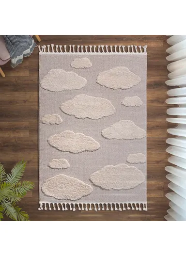 200 x 300 cm Cloud In The Clouds Zymta Winter Carpet - Beige / Cream