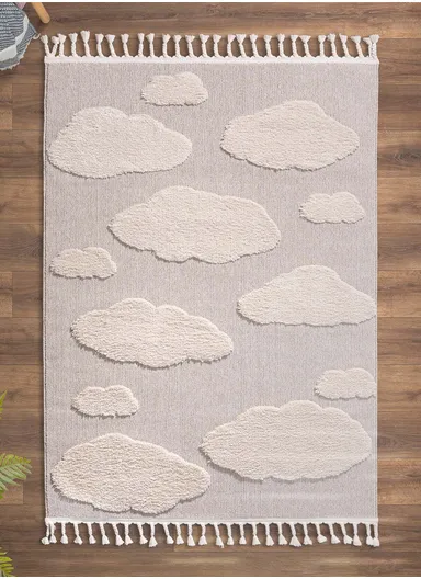 200 x 300 cm Cloud In The Clouds Zymta Winter Carpet - Beige / Cream