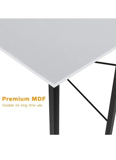 L-Shaped Modern Home Office Writing Desk, Gaming, Work &amp; Study Corner Computer Desk Workstation (W126 x D105 x H74)cm G50 - Black