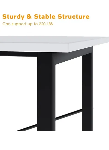 L-Shaped Modern Home Office Writing Desk, Gaming, Work &amp; Study Corner Computer Desk Workstation (W126 x D105 x H74)cm G50 - Black