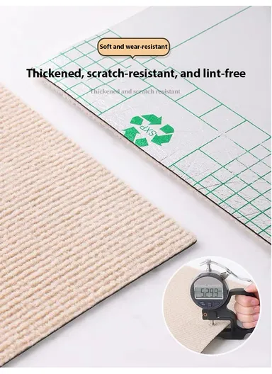 Peel &amp; Stick Wool Carpet, Self-Adhesive Flooring, Non-Slip Backing (L3 x W0.6)m - Grey