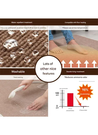 Peel &amp; Stick Wool Carpet, Self-Adhesive Flooring, Non-Slip Backing (L3 x W0.6)m - Dark Grey