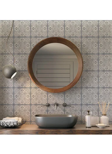 3m Peel &amp; Stick Floor Tiles Roll For Kitchen, Laundry, living room (L30 x W30)cm - Milano Decor