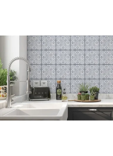 3m Peel &amp; Stick Floor Tiles Roll For Kitchen, Laundry, living room (L30 x W30)cm - Milano Decor