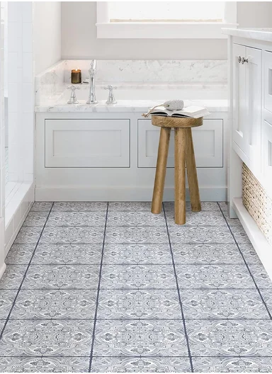 3m Peel &amp; Stick Floor Tiles Roll For Kitchen, Laundry, living room (L30 x W30)cm - Milano Decor