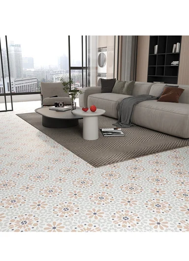 3m Peel &amp; Stick Floor Tiles Roll for Kitchen, Laundry, living room (L30 x W30)cm - Oriental