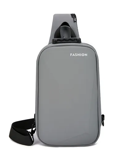Water-Repellent Crossbody Shoulder Bag Urban Sling Bag Casual Chest Bag for Travel, Work, Outdoors D05 - Grey