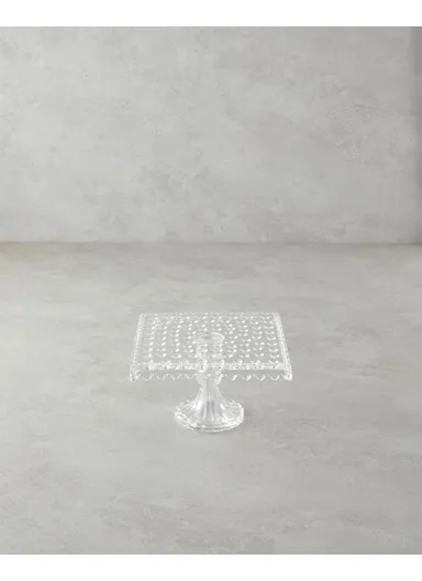 Bubbles Glass Cake Stand 18x11 cm Transparent