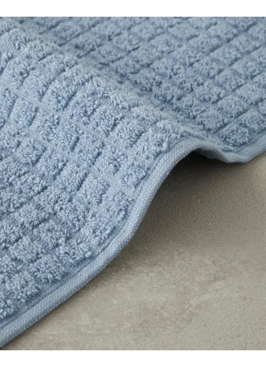 Chequer 100% Cotton Hand Towel 30x45 cm Blue