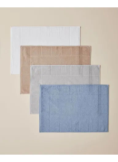 Chequer 100% Cotton Foot Towel 50x70 cm Beige