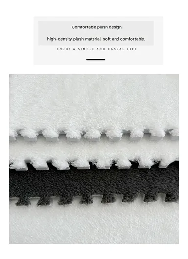 6 Pcs Eva Foam Sound Insulation Floor Rug Living Room Dining Room Sleeping Room Toilet (L60 x W60 x H0.6)cm - Lil